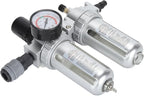 1/4 Inch Compressed Air Line Filter Efficient Filtration Performance Water Oil Separator for Painting Aluminum Alloy PC Plastic 1 Pair Connector