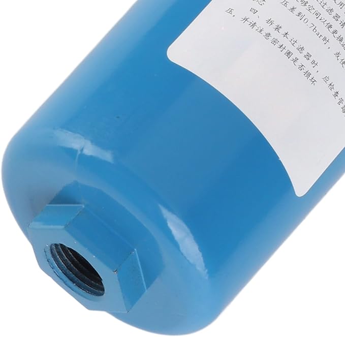 Water Oil Separator Air Compressor Filter, Aluminium Alloy PP Cotton Filter, Leak Proof 1.18in Inlet Outlet, 1.0MPa Replacement Part (T-001)