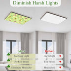 1 Pack Fluorescent Light Cover, Desert Sand Camels Light Covers for Ceiling Lights, Palm Trees Tropical Plants Polka Dot Yellow Magnetic Lights Filters Ceiling Shade for Classroom/Office - 4 x 2 Feet