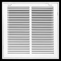 14" X 14" Steel Return Air Filter Grille for 1" Filter - Removable Face/Door - HVAC Duct Cover - Flat" Stamped Face - White [Outer Dimensions: 16.5 X 15.75]