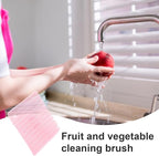 Fruit and Vegetable Cleaning Brush | Vegetable Bendable Washing Brush - Kitchen Cleaner Scrubber with Dense Bristles, Multi-Functional Veggie Scrubber for Cleaning Potatoes, Carrots