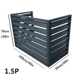 Aluminum Outdoor Condenser Protective Cover, freestanding Enclosure to Cover Garbage Or Ac Units, beautiful and durable appearance, suitable for gardens, balconies, walls, courtyards ( Color : THREE-B