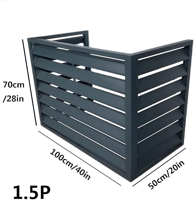 Multifunctional Aluminum Shutter Privacy Fence, Mini Split Cover for External Units, freestanding Enclosure to Cover Garbage Or Units, Noise Reduction, Suitable for Garden, Balcony, Outdoor ( Color :