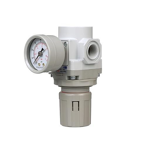 PneumaticPlus SAR300-N03BG Compressed Air Pressure Regulator 3/8" NPT - Bracket, Gauge