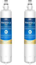 Waterdrop Plus WDP-F19C Replacement for GE® RPWFE®, RPWF (with CHIP) NSF 401 Refrigerator Water Filter, Compatible with WSG-4, GFE28GBLTS, GFE28GSKSS, PFE28KMKES, 2 Filters（Package May Vary）