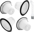 Replacement for BLACK & DECKER Hand Vacuum Filter compatible with VF200SP BDH2000SL/BDH1800S Vacs, Replace Part # 90543043-01, 4 * Black Decker vacuum filters, 1 Cleaning Brush By Improvedhand