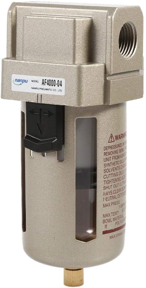 Moisture Trap Air Filter, 1/2 Inch Air Filter Compressor Water Moisture Trap Separator Regulator Accessories, Air-Compressor Accessories Parts