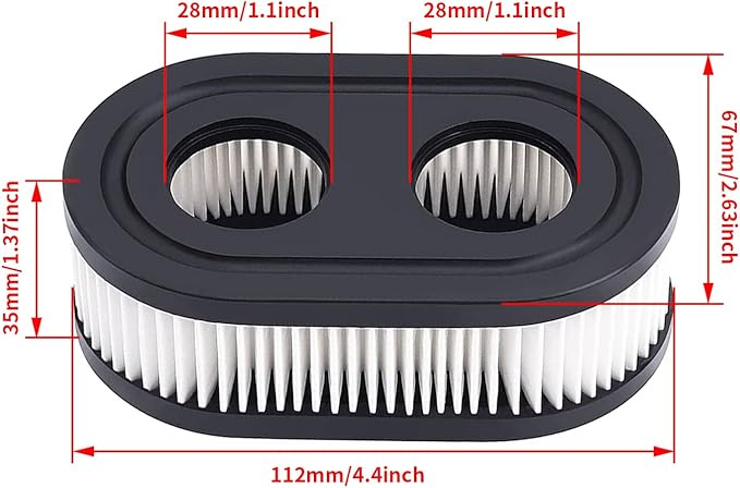 593260 Air Filter with Pre Filter and Spark Plug Fits for B&S 725EX 625EX 575EX 550EX 525EXI Engines, Air Filter Parts for Toro Recycler 22 and Troy Bilt Lawn Mower (8 Pack)