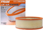 FRAM Extra Guard CA192 Replacement Engine Air Filter for Select Buick, Chevrolet, GMC, Oldsmobile, Jeep, and Pontiac Models, Provides Up to 12 Months or 12,000 Miles Filter Protection