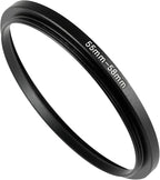 55-58mm Metal Step-Up/Down Ring Adapter Compatible with Mirrorless Cameras DSLR Lens, UV CPL ND Filter Thread Converter, Black
