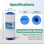 TOREAD 5CH-352 Spa Filter Replaces PPM35SC-F2M, Marquis Spa 20042, 20092, 70-0240, 370-0242, 370-0243, Filbur FC-0196, 2" Male Thread/MPT Hot Tub Filter, 2 Pack