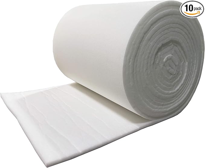 wioboy Paint Booth Ceiling Filter, Spray Booth Tacky Intake Filter for Down Draft Paint Booths (30" x 117" (10/case))