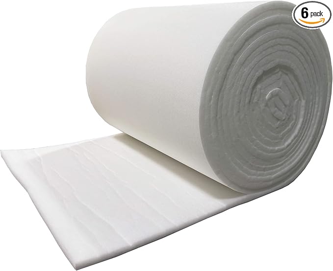 wioboy Paint Booth Ceiling Filter, Spray Booth Tacky Intake Filter for Down Draft Paint Booths (40" x 90" (6/case))