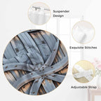 Farmhouse Wood Grain Bathroom Curtains 63 Inch Length, Window Curtains Tab Top, Vintage Country Barn Gate Textured Light Filtering Window Treatments Drapes 52"x63" 2 Panel