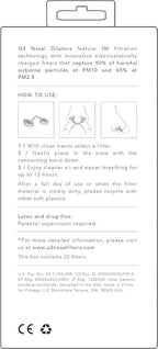 O2 Nose Filters with 3M Filtration - Nasal Screens for Allergies, Dust & Smoke - Drug-Free & Latex-Free Nose Filters - Invisible Allergy Protection (X-Small x 20)