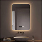 Bathroom Mirror with LED Lights，Bathroom Led Mirror ，LED Mirror for Bathroom，Backlit Bathroom Mirror ，with Touch Sensor/Demister pad，Shatterproof，Adjustable Lights(B,W75*H100cm/W29.5*W39.4IN)