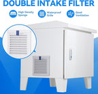 Pond Aerator Weatherproof Outdoor Cabinet,20.8”×16.9”×20.8” with Cooling Fan,pre-wired outlet