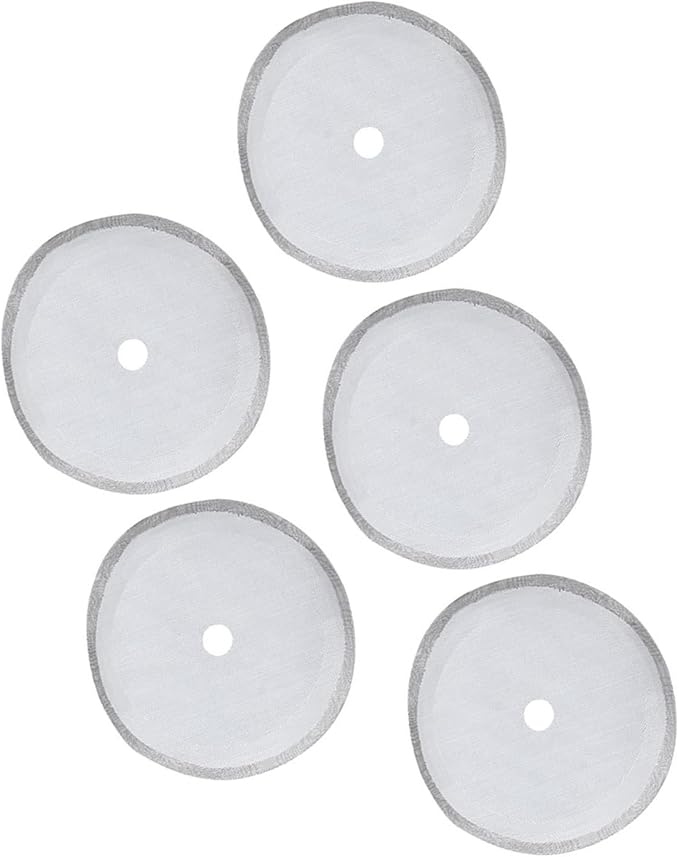 Press Filter Screen, 5Pcs 304 Stainless Steel Coffee Filter Universal French Portable Detachable Coffee Pot Mesh Filter Accessory for Coffee Makers Tea Particles (Large-1000ml)