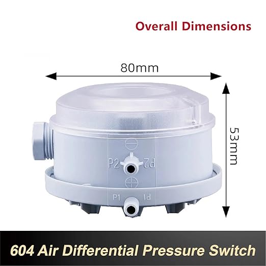 1pcs 604 Micro Differential Pressure Switch - 20-1000Pa Adjustable Air & Gas Sensor for HVAC Systems, Ventilation, Filter, Duct Alarm Use(50-500pa)