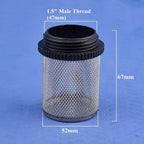 Durable 304 Stainless Steel Water Filter Screen - 1/2" to 2" External Thread for Aquariums, Ponds, Hydroponics(20Pcsx1.5In)