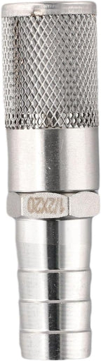 Stainless Steel 304 Hose Barb Filter 3/4 Inch (19-20mm) for Fuel Gas Line Pipe for Pump Inlet with 1.5mm Mesh Strainer, Compatible with 3/4" Hose(20mm)