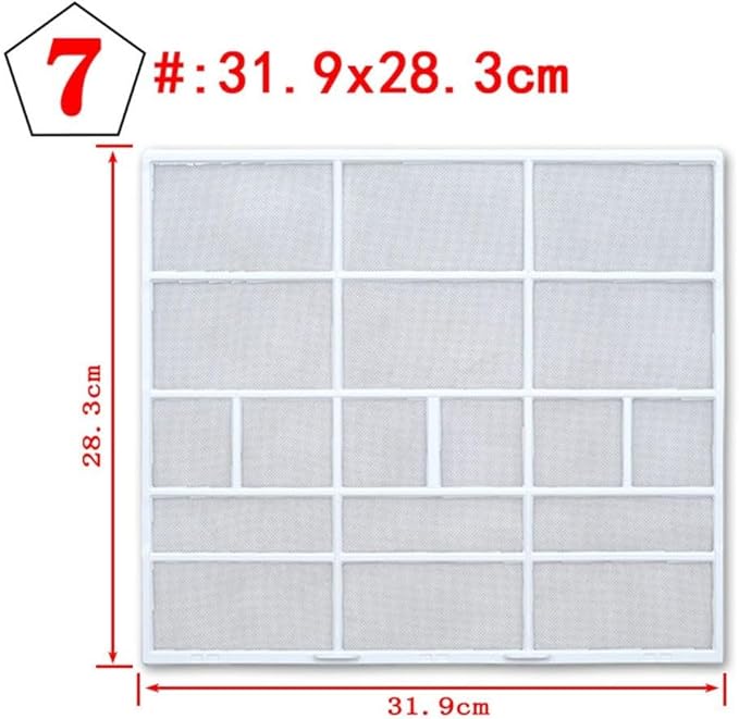 Wall Mounted Air Conditioner Dustproof Filter Cover,Plastic Indoor Unit Air Outlet Screen Compatible with Household Split System AC(31.9X28.3cm)