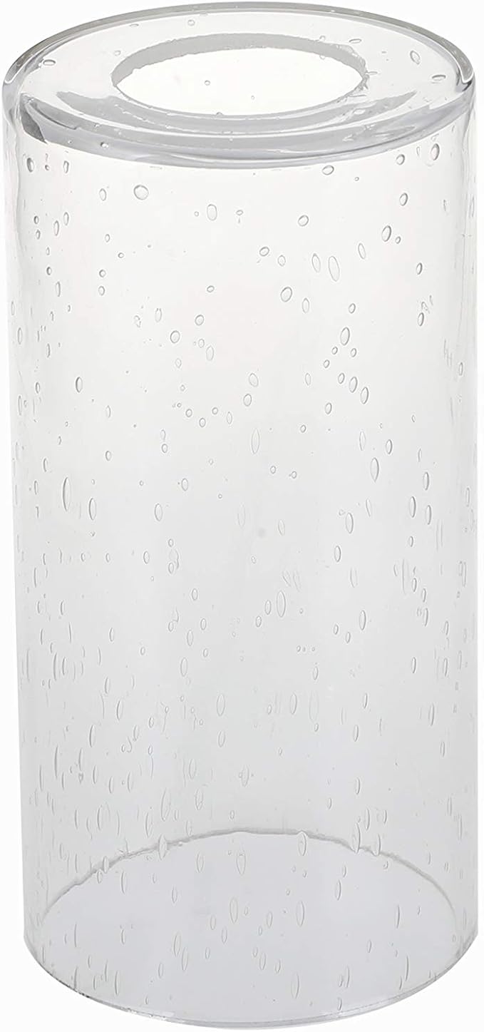 GoLucky Glass Cylinder Shade Accessory - Glass Lamp Fixture Shade Replacement - 1-5/8 Inch Fitter - 3.5"D x 7"H