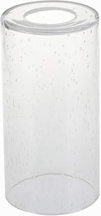 GoLucky Clear Bubble Cylinder Bubble Glass Shade Accessory Glass Lamp Fixture Shade Replacement Glass Pieces with 1-5/8 Inch Fitter 3.5"(D)8"(H) Multiple Specifications