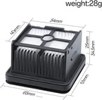 Vacuum Cleaner Filter，Compatible For Dreame，H12 Pro M12 Pro M13 H13 Pro T12 H20 H30 H12S H12 Floor Scrubber Accessories(4pcs)
