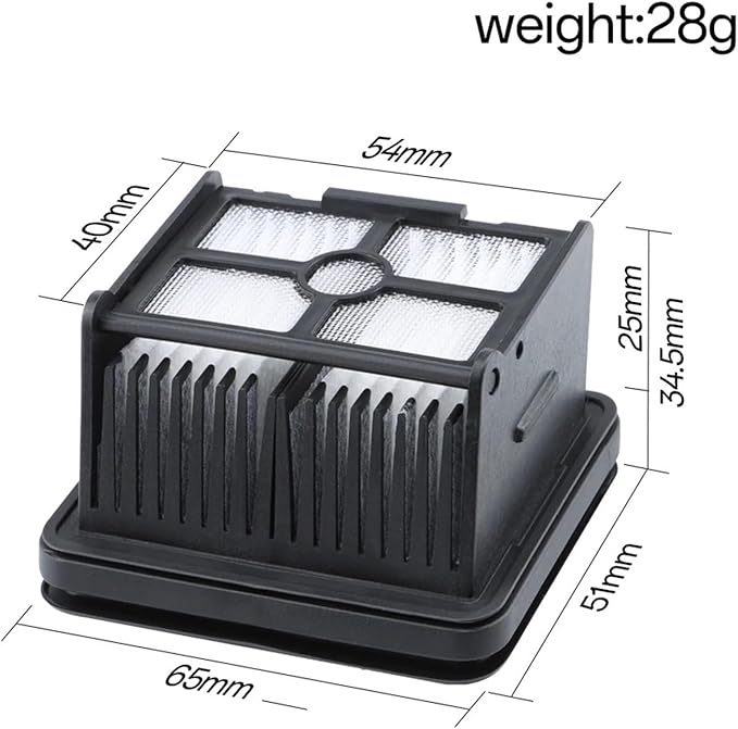 Vacuum Cleaner Filter，Compatible For Dreame，H12 Pro M12 Pro M13 H13 Pro T12 H20 H30 H12S H12 Floor Scrubber Accessories(2pcs)