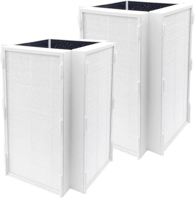 2 Pack CAP-1000 Replacement Filter Compatible with Cuisinart CAP-1000FPK PuRXium Air Purifier, 3 in 1, H13 True HEPA with High-Efficiency Activated Carbon