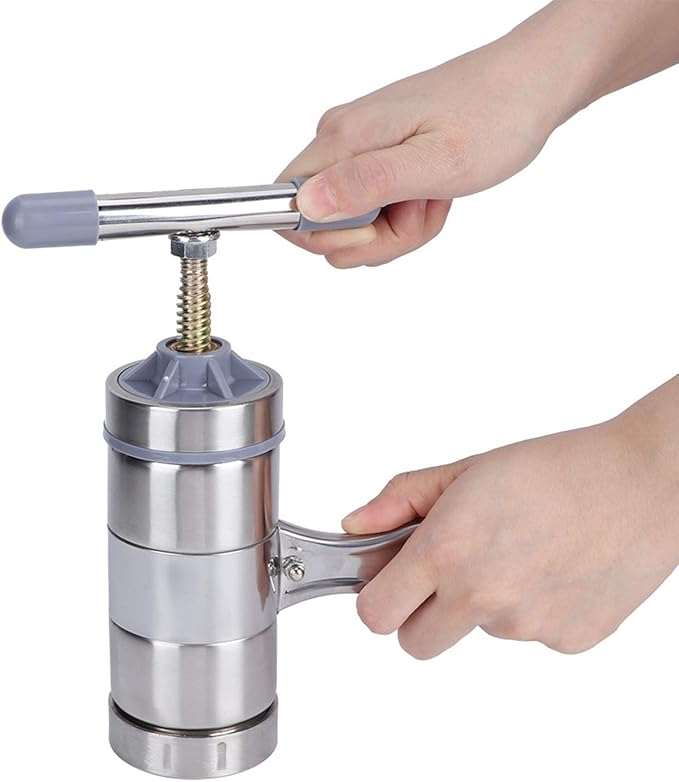 Yosoo Handheld Honey Presser, Stainless Steel Manual Honey Extractor for Beekeeping, Portable Tool with Stainless Steel Filter, Small Size and Easy Operation, Perfect for Beekeepers