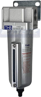 3/4" NPT Industrial Particulate Filter, Removes Water, Moisture, Debris from Compressed Air Lines, 5oz Bowl (175 PSI Max)