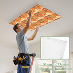 Tropical Plant Cactus Fluorescent Light Covers 2 Pack Western Cowboy Horse Sunset Deserts Orange Magnetic Fluorescent Ceiling Lights Filters for Office Classroom Home Drop Ceiling 4x2 Feet