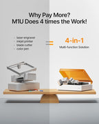 xTool M1 Ultra Laser Cutter and Engraver Machine, 4-in-1 Craft Machine with 10W Laser Engraver, Inkjet Printing, Blade Cutting, Pen Drawing, Easy to Use on 1000+ Materials - Basic Bundle