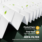 2 Pack Upgraded TP01 Filter HEPA Filter Replacement Compatible with Dyson Tower Purifier Pure Cool Link TP01, TP02, TP03, AM11, BP01 Models, Compare to Part 968126-03, Black
