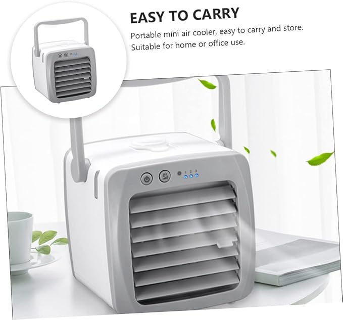 GLEAVI 1pc Portable Usb Air Conditioner Fan Mini Desktop Air Cooler Multi-filtering System for Clean for Home Office School Outdoor Use