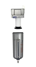 1/2" NPT Industrial Particulate Filter, Removes Water, Moisture, Debris from Compressed Air Lines, 5oz Bowl (225 PSI Max)