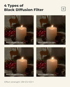 K&F CONCEPT 55mm Black Diffusion 1/4 Filter Mist Cinematic Effect Filter with 28 Multi-Layer Coatings Waterproof/Scratch Resistant for Video/Vlog/Portrait Photography