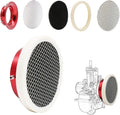 Carburetor 50mm Air Filter Cleaner Velocity Stack Modified Intake with Sponge Filter Steel Mesh Washable Resuable for PWK21-30mm PE Short Fast Intake Suggest for Small Displacement (Red New,50mm)