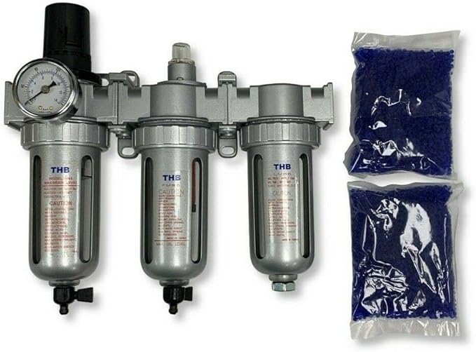 3/8" COMPRESSED AIR FILTER REGULATOR/DESICCANT DRYER/COALESCING FILTER