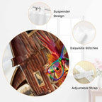 Farm Rooster Bedroom Curtains 72 Inch Length, Window Curtains Tab Top, Farmhouse Barn Funny Animals Butterfly Light Filtering Window Treatments Drapes 52"x72" 2 Panel