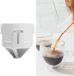 Foldable Portable Stainless Steel Coffee Filter Cup Ultra Fine Drip Tool for Travel Camping Office Home Use White 7.3 x 6.5cm 45g