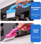 Window Groove Cleaning Brush Set 8pcs with Scrubber Brushes for Wet and Dry Use Multifunctional Window Slot and Gap Cleaner and Narrow Spaces