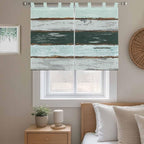 Blue Teal Bedroom Curtains 63 Inch Length, Window Curtains Tab Top, Vintage Wooden Retro Art Farmhouse Barns Light Filtering Window Treatments Drapes 42"x63" 2 Panel