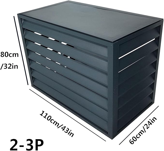 Freestanding Louvered Space Divider, outdoor garbage can enclosures, balcony air conditioning privacy cover, durable, noise reduction, suitable for gardens, balconies, walls, courtyards ( Color : FOUR