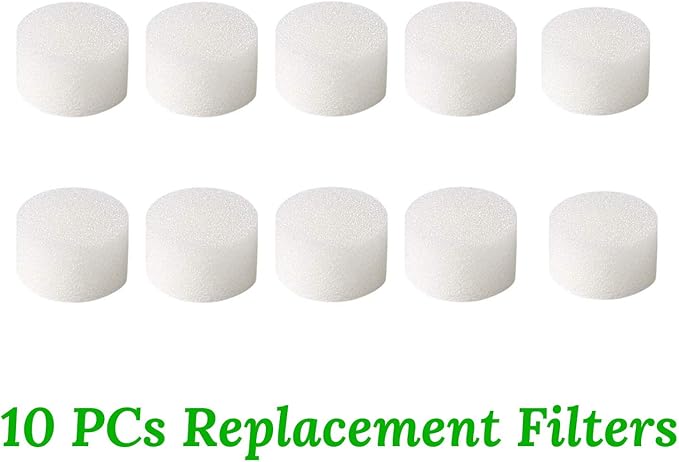10 Pcs Replacement Sponge Filters for Compressor System Cool Mist 19/32 Inch Diameter (Filters10)