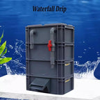 GRRICEPL Fish Tank Filter Box, Waterfall Bio-Filtration Aquarium, Turtle Tank Filter, Pump and Filter Media Not Included (Color : Gray, Size : 30x20x33cm)