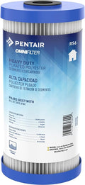 Pentair OMNIFilter RS6 Sediment Water Filter, 10-Inch, Whole House Heavy Duty Big Blue Pleated Replacement Cartridge, 10" x 4.5"