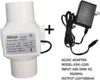 12V Inline Duct Fan Mini Attic Vent Booster 2.4“ 60Mm 58Cfm Variable Exhaust Blower for HVAC Ventilation Bathroom Kitchen Grow Tent (Color : NO Adjustable Speed, Size : 14w)